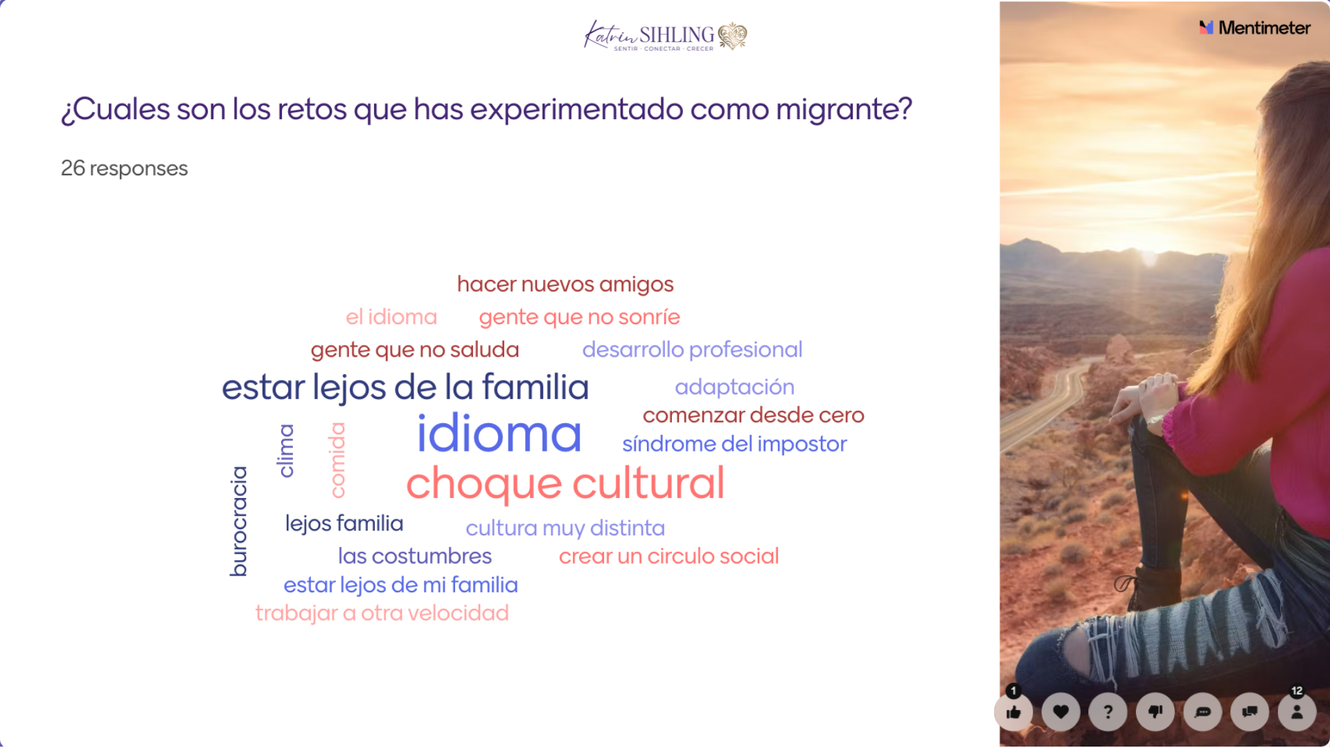 retos migratorios resultados del taller 5 superpoderes para mujeres migrantes, mentimeter